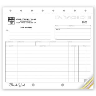 Shipping Invoices, Classic Design, Small Format 2-Part