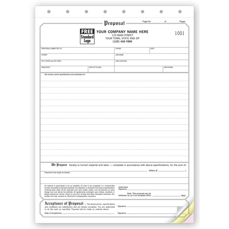Proposals, Classic Design, Large Format