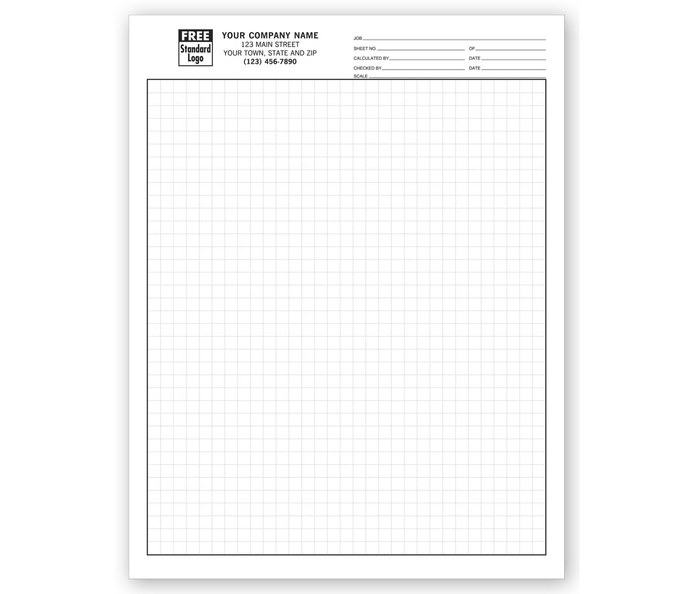 Graph Papers, Standard 1/4, Padded