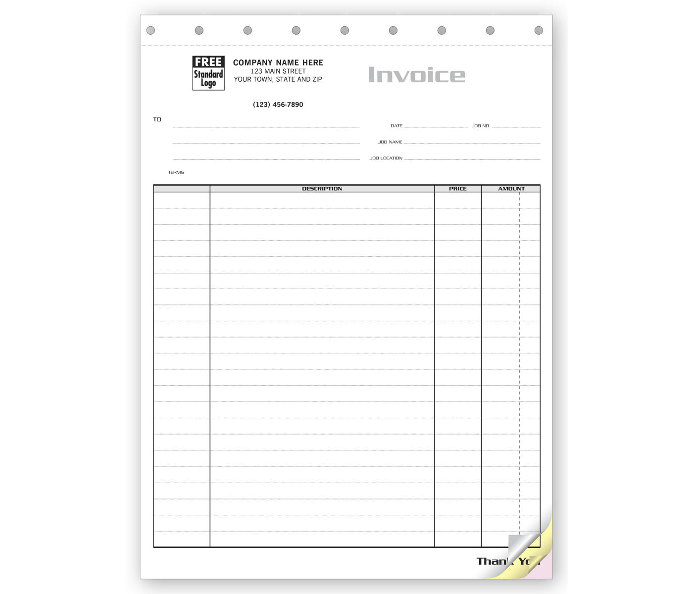 Contractor Invoice - Itemized Invoice for Large Jobs