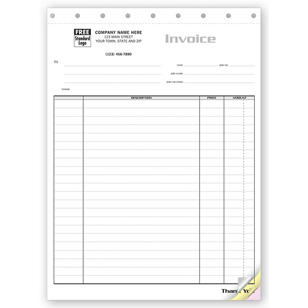 Contractor Invoice - Itemized Invoice for Large Jobs 2-Part