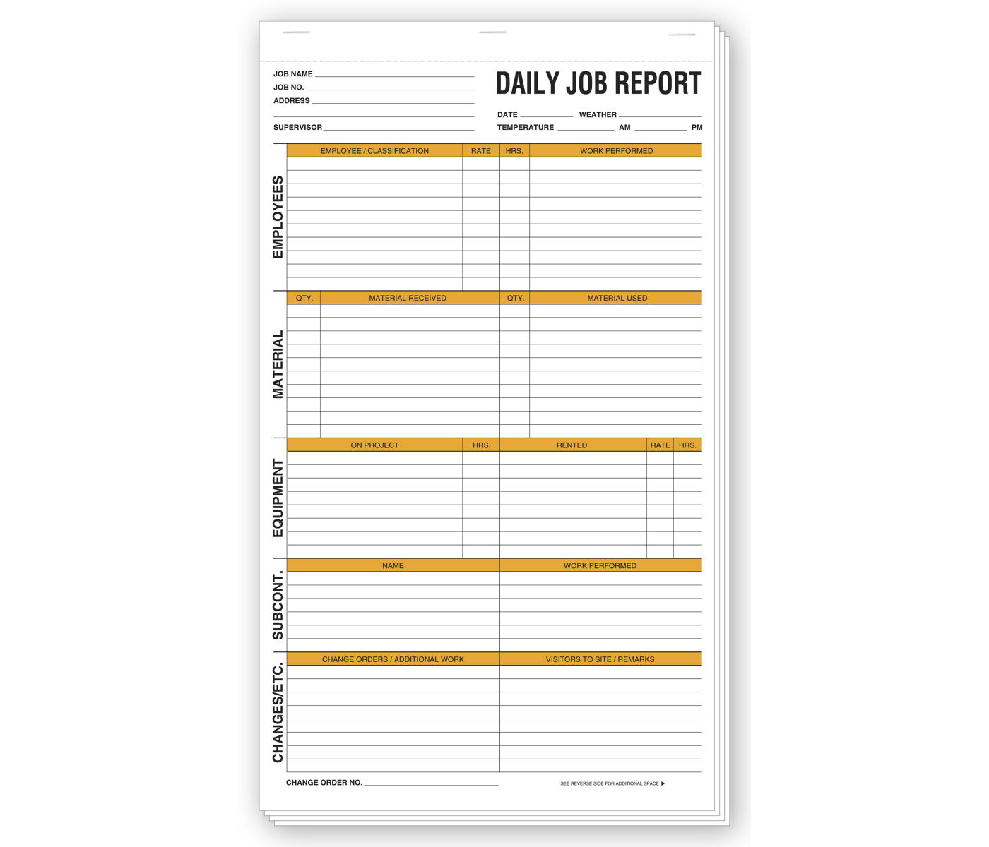 Daily Job Report Forms