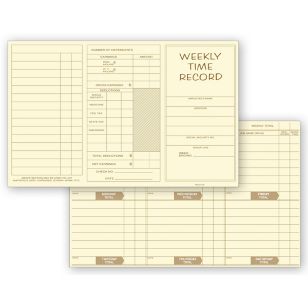 Pocket Size Weekly Time Cards