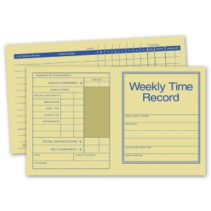 Pocket Size Weekly Time Records