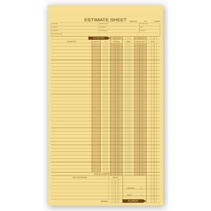 Estimate Sheets