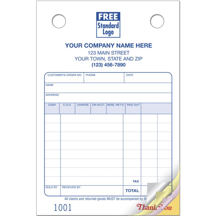 Multi-Purpose Register Forms, Classic Design, Small Format