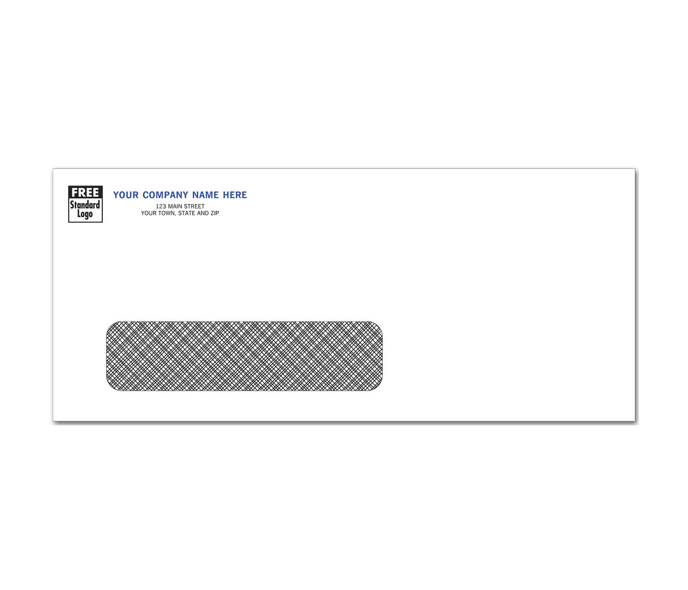 No. 10 Envelope, Single Window, Confidential Security Tint
