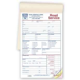 Service Orders, Road/Towing, Booked, Small Format 2-Part
