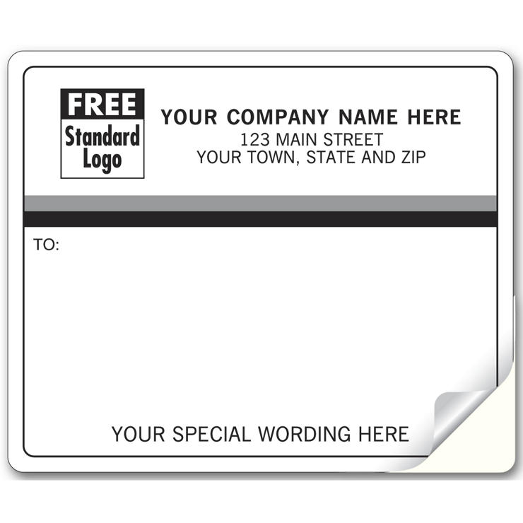 Mailing Labels, Laser/Inkjet with Black/Gray Stripes