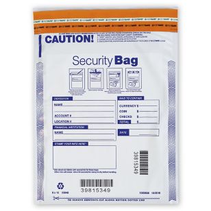 9 x 12" Single Pocket Deposit Bag, Opaque