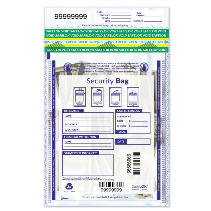 10 x 15" Single Pocket Deposit Bag, Clear