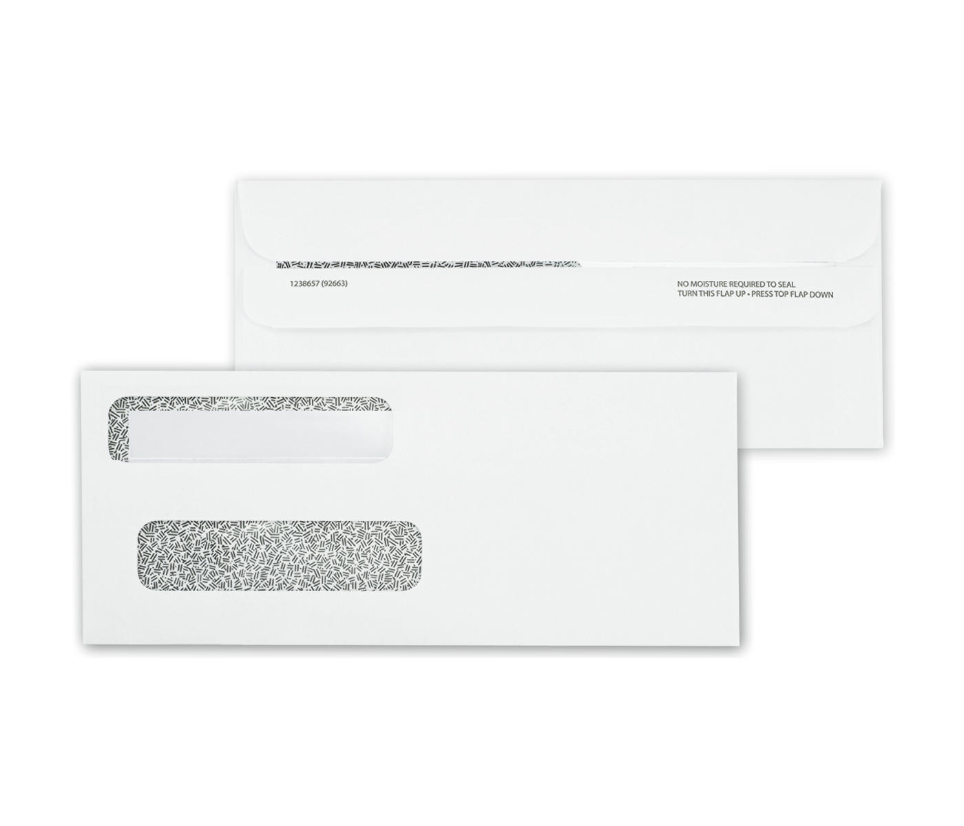 Double Window Confidential Envelope, Self-Seal