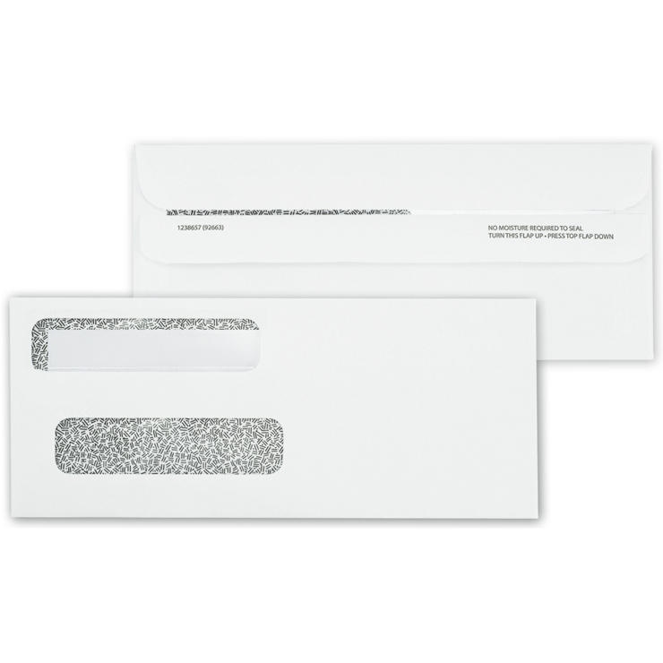 Double Window Confidential Envelope, Self-Seal