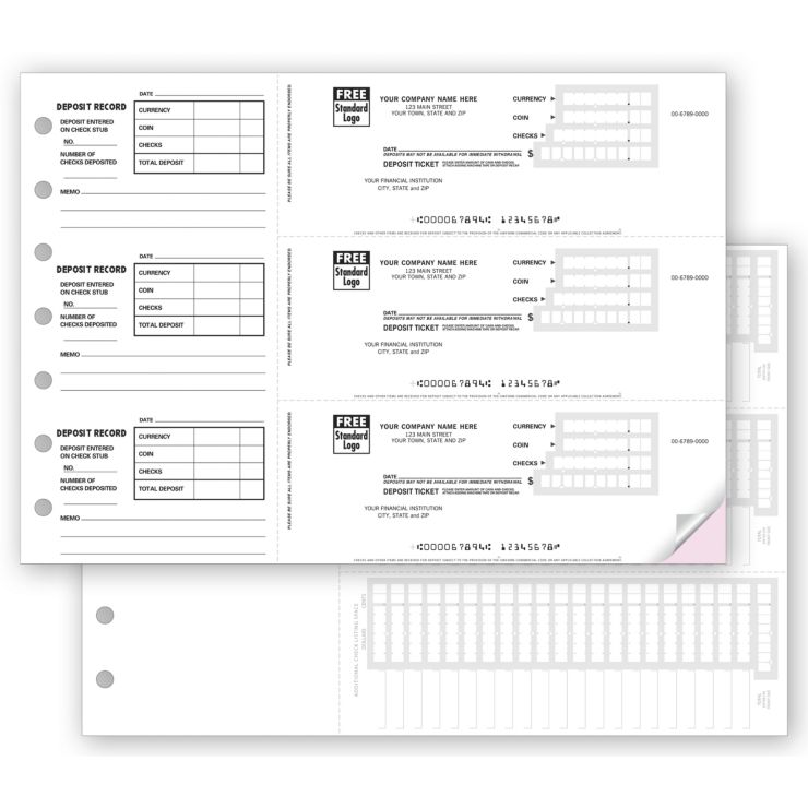 Deposit Tickets - 3-On-A-Page 1-Part