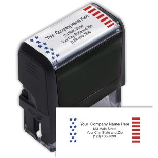 Name & Address Patriotic Stamp - Self-Inking