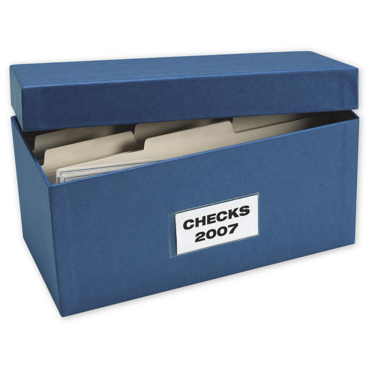 Set of 2 Cancelled Check Storage Boxes