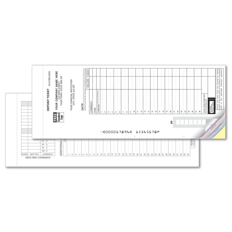 Loose Deposit Tickets Sets - Maximum Entry Format 2-Part