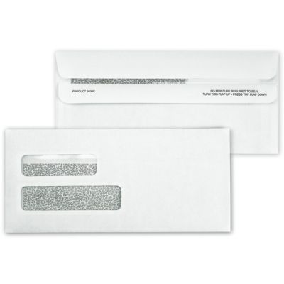 Double Window Confidential Self Seal Envelope Not Imprinted Bradford   61875