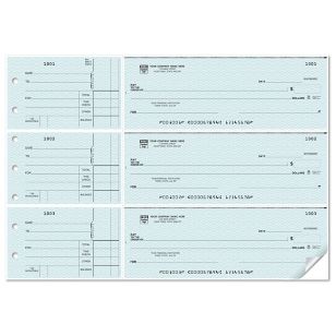 Side-Tear 3 to a page manual business checks 1-Part