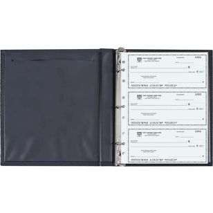 Duplicate Deskbook Check Cover - Black