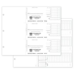 3-On-A-Page Compact Deposit Tickets for Home Acct Deskbook