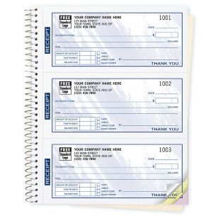 Cash Receipt Books, Colors Design, 3 To Page 2-Part