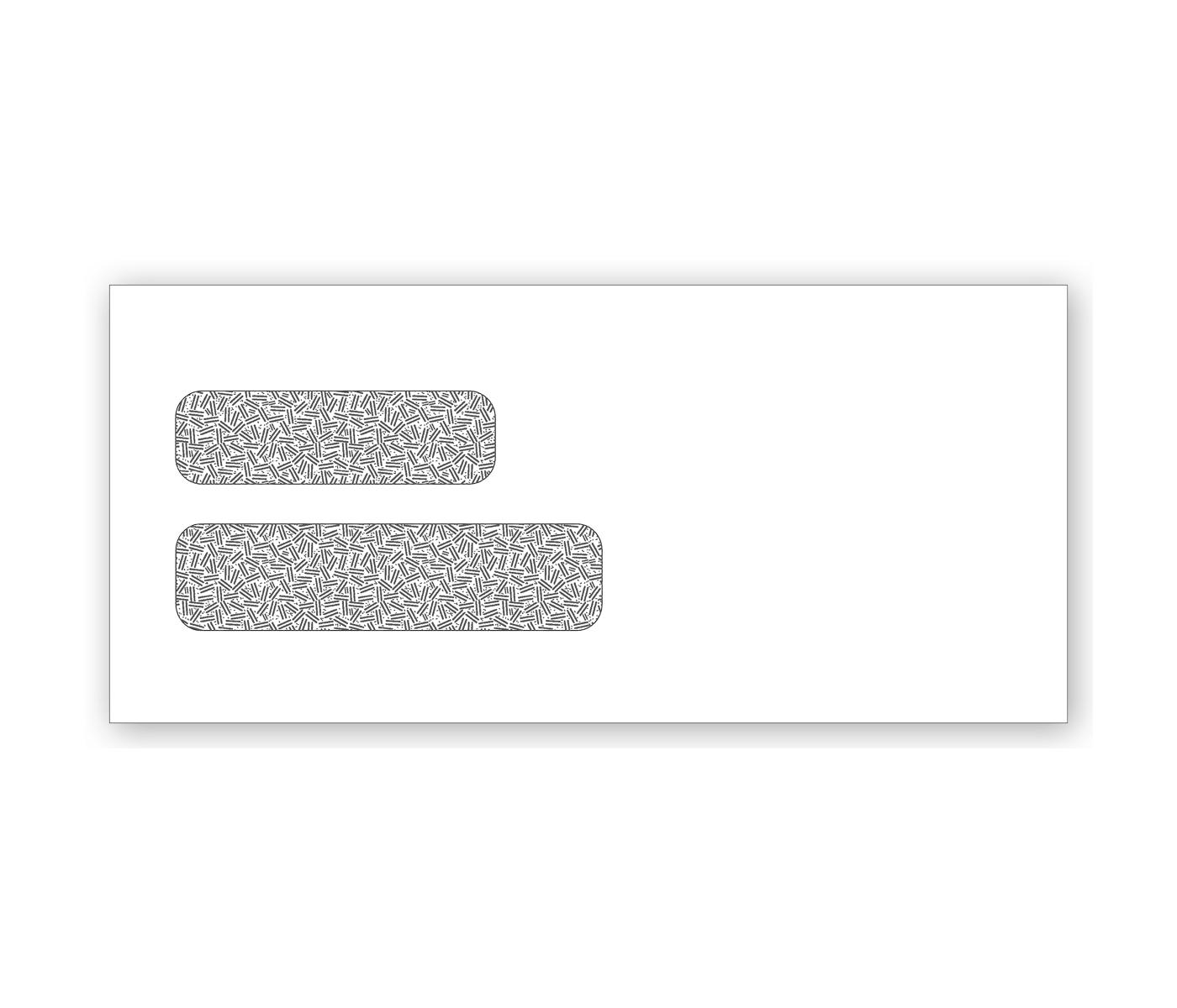 Confidential Double Window Envelopes 9 x 4-1/8