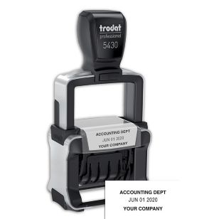 Self-Inking Metal Dater Stamp - One Color