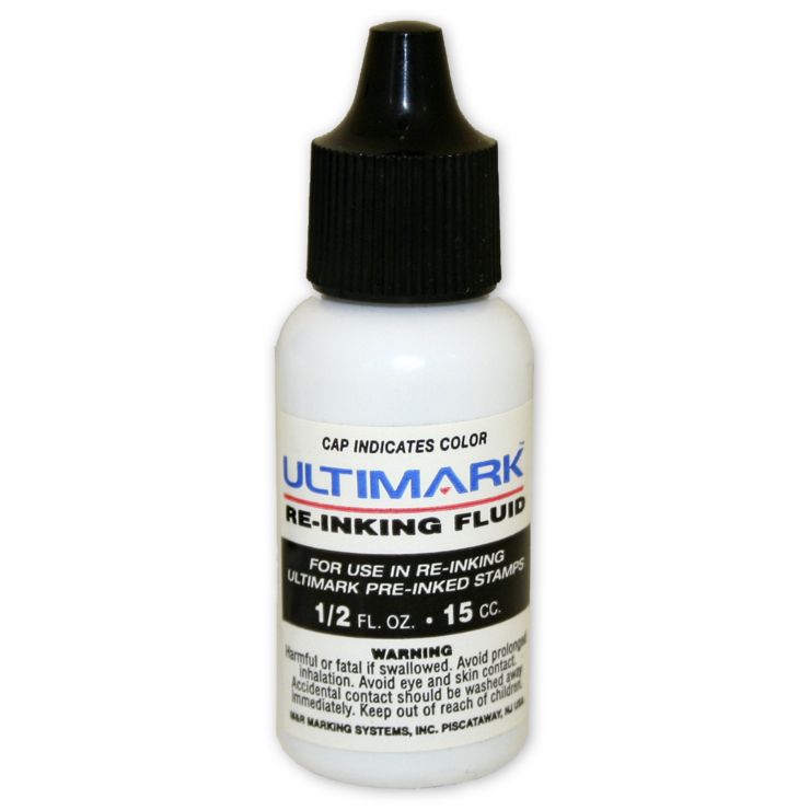 Black Ink Refill for Pre-Inked Stamp