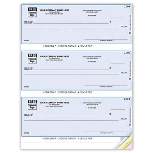 Lined - Laser 3 to a page business checks 1-Part