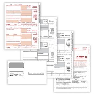 1099 NEC Laser Forms Packaged Set 4PT with Envelope(25 EMP)