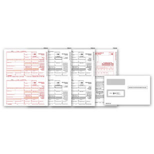 Laser 1099-MISC Income Set & Envelope Kit, 3-part