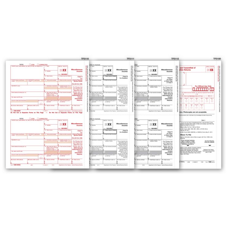 Laser 1099-MISC Income Set, 5-part