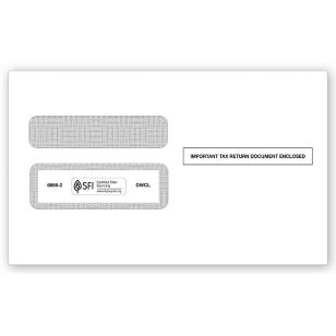 W-2 Double-Window Envelope, Self-Seal