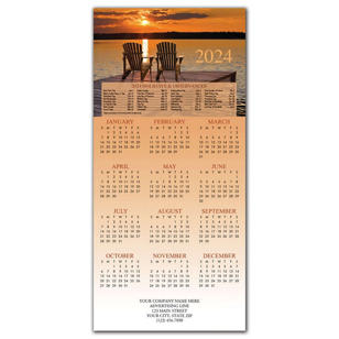 2024 By the Lake Calendar Card - White