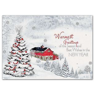 Settled In Holiday Card - White