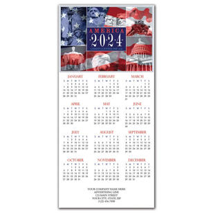 Land of Liberty Calendar Cards - White