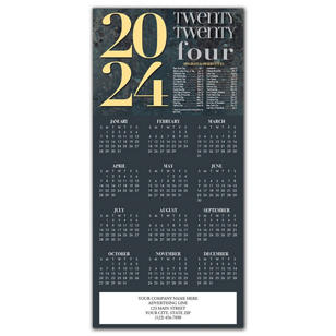 2024 Bold Year Calendar Cards - White