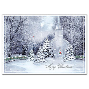 Glorious Eve Holiday Cards - White