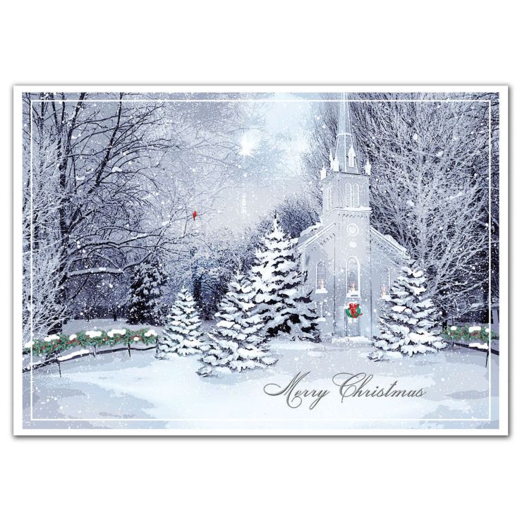 Glorious Eve Holiday Cards - White