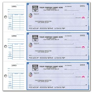 High Security 3-On-A-Page Compact Checks w/ End Stubs