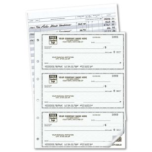 3-On-A-Page Compact Size Duplicate Checks with Register Bradford ...