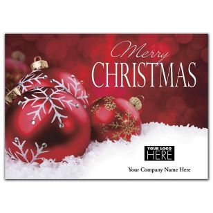 Christmas Ball Christmas Logo Cards - White