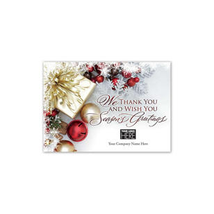 Gift of Thanks Holiday Logo Cards - White
