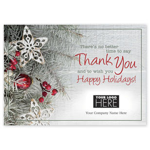 Country Charm Holiday Logo Cards - White