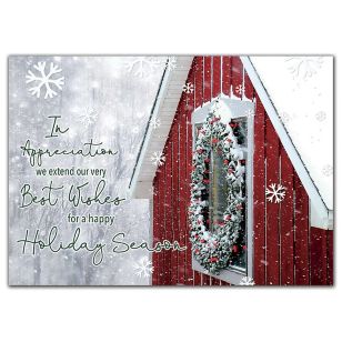 Rural Charm Holiday Cards - White