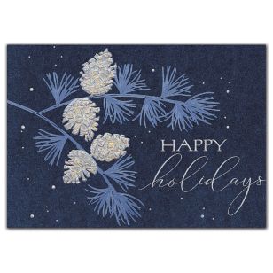 It's A Fine Pine Holiday Cards - White