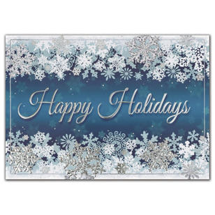 Dancing Flakes Holiday Cards - White
