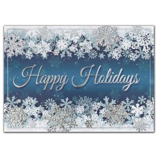 Dancing Flakes Holiday Cards - White