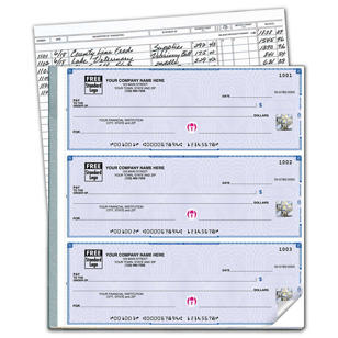 High Security 3-On-A-Page Business Size Checks 1 Part